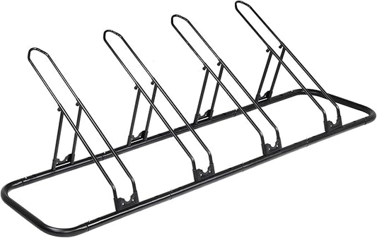 CyclingDeal Bike Rack Floor Parking Bike Stand for up to 6 Bicycles | Indoor, Home & Garage Storage Rack | Stable & Secure Bicycle Stand w/Tire Grooves Up to 29", Holding Plates & Custom Spacing