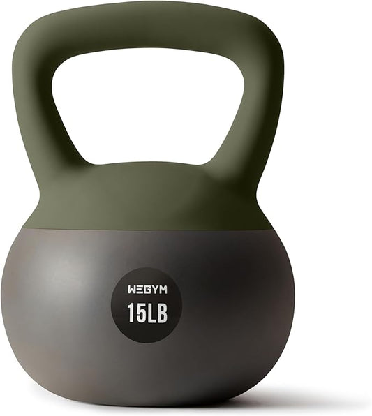 Soft Kettlebells with Cushioned Impact-Resistant Base and Anti-Slip, Wide-Grip Handle for Home Workouts, Weightlifting, and Full Body Strength Training