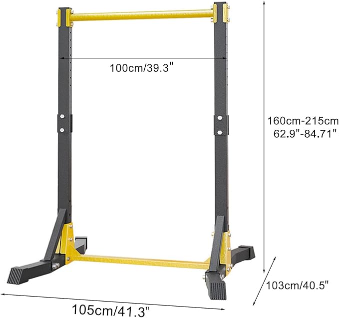 Free Standing Pull Up Station - Power Tower Adjustable Height Pullup Dip Station, Multi-Function Chin Up Bar Home Gym Equipment, 400LBS Weight Capacity