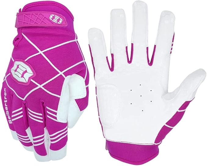 Seibertron B-A-R PRO 2.0 Signature Baseball + Softball + Teeball Batting Gloves Super Grip Finger Multiple 11 Sizes + 5 Colors Available Fit Adult Youth Kids Boys Girls Mens Women