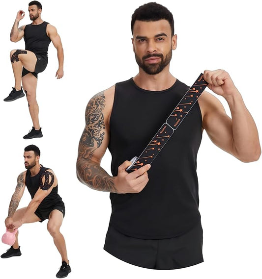 Tape,for Shoulder Knees Sports Tape,Quick Dry,Waterproof,Pre Cut 20 Strips,Hypoallergenic-Pain Relief Recovery for Running,Tennis,Fitness,Crossfit More-for Men&Women