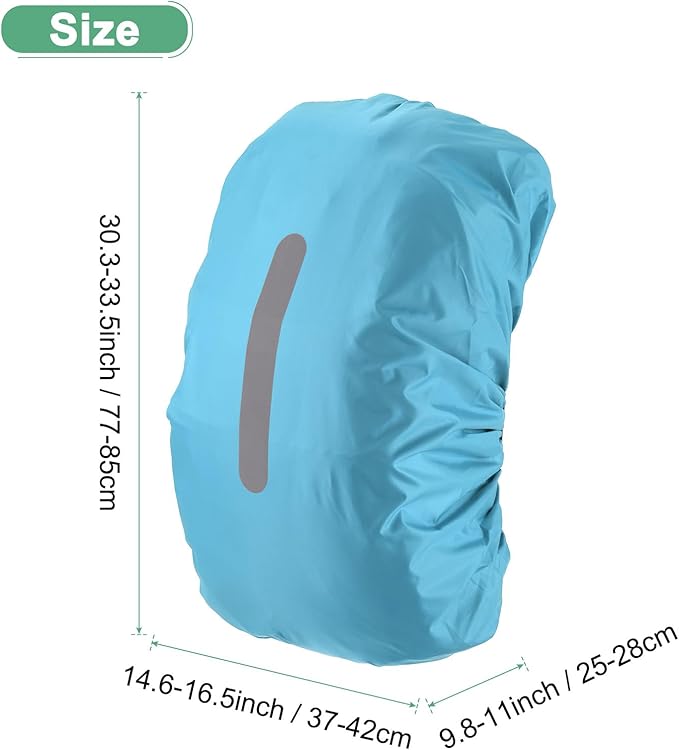 Waterproof Backpack Rain Cover Waterproof Backpack Cover, Bag Rain Cover with A Vertical Reflective Strap for Hiking/Biking/Camping/Outdoor Traveling
