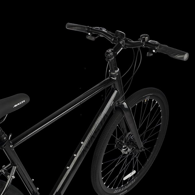 AVASTA Jupiter 700C Road Adult Step-Over Hybrid Cycling Bike Bicycle, Aluminum Frame, 21-Speed, Dual Disc Brakes, Multpile Colors for Men Woman Male Female