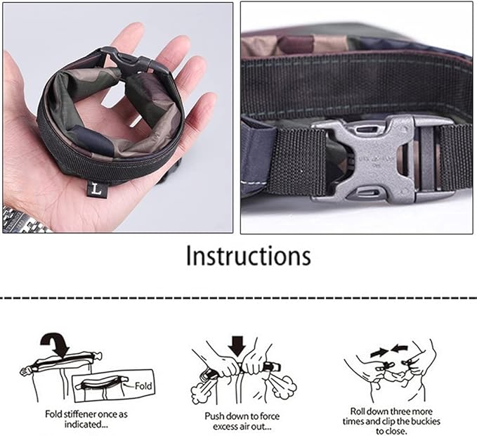 Pimoys 6 Pack Waterproof Dry Sacks, Lightweight Outdoor Dry Bags Ultimate Dry Bags for Kayaking Rafting Camping (8L, 5L, 3.5L, 3L, 2.5L, 1.5L)