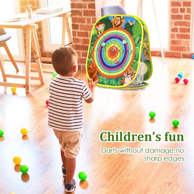 Bean Bag Toss Game for Kids/Double-Sided Foldable Cornhole Board/Backyard Beach Yard Outdoor Toys for Kids Ages 4-8/5-Second Setup/Party Supplies for Kids