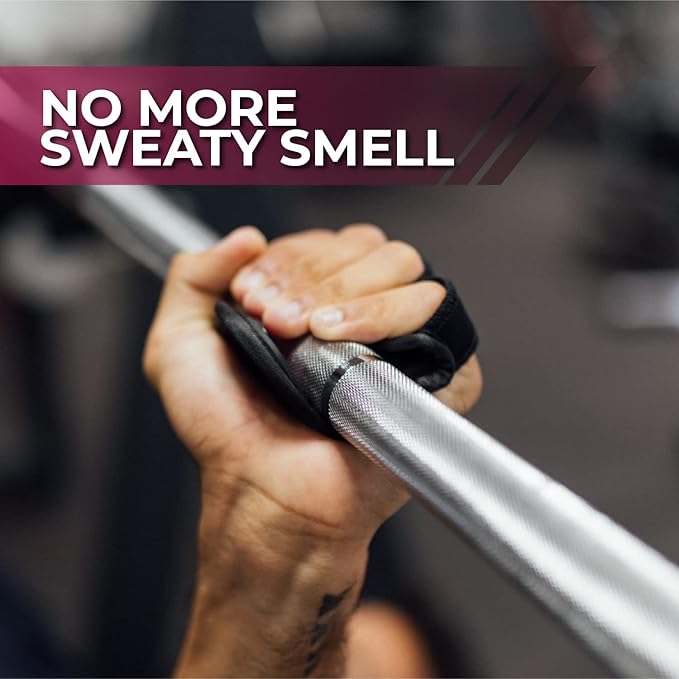 PICSIL - Fitness Grips Pads | Alternative to Gym Gloves | Strong Neoprene Grip for Weightlifting & Cross Training | Suitable for Men & Women | Design for Dumbbells and Pull Ups | One Size |