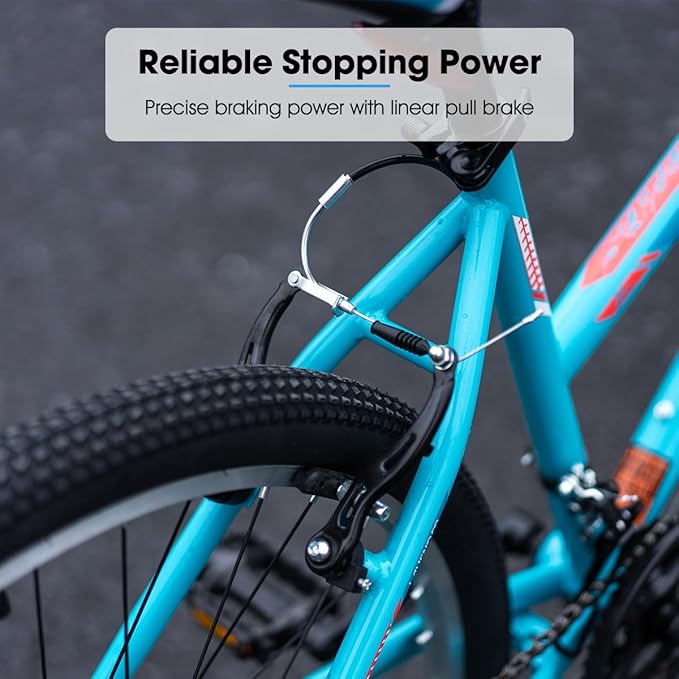 Hiland Adult 26 Inch Mountain Bike, Mens and Womens Bicycle with 21 Speed, High-Carbon Steel Frame Mountain Bicycle, Sport MTB for Men Women