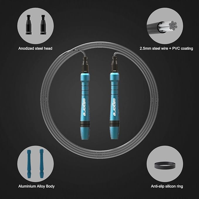 Jump Rope, Speed jump ropes for fitness for women,Skipping rope for fitness men, women's home exercise, workout, fitness gifts for adults