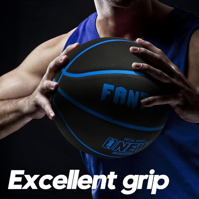 Basketball Ball Size 7 for Adult, Outdoor Indoor Training Basketball with Pump