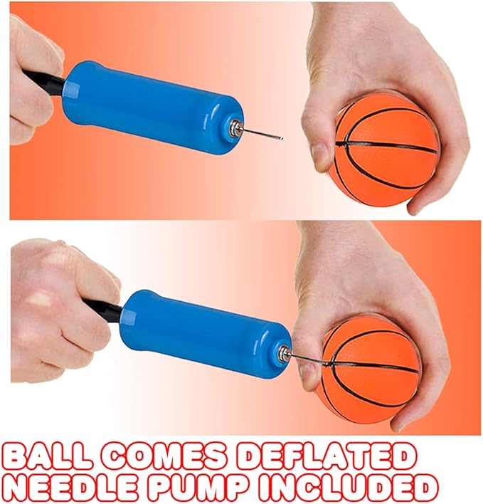 ArtCreativity Mini Basketball Hoop Trash Can Set, Includes Clip-On Hoop with Backboard, Inflatable Ball and Pump, Fun Indoor Basketball Hoop for Kids, Office Toys, Trashketball Classroom Games