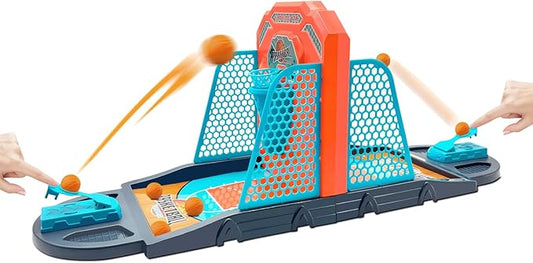 Basketball Shooting Game Toy, Funny Shooting Game, Desktop Table Basketball Games Set, Fast and Frenzied Launching ball - Including 1 Basketball Stand and 10 Balls, Gift for Kids 3-10 Year Old