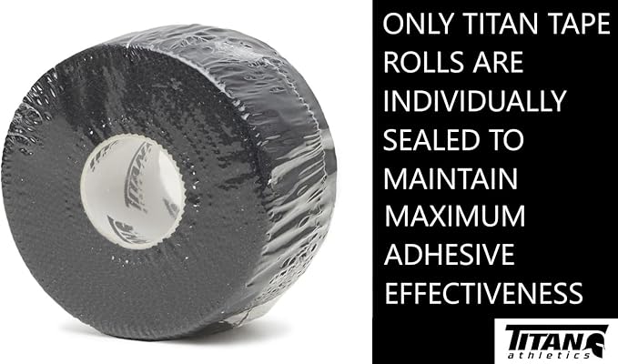 12 Pack Black Athletic Tape (45ft Rolls) - Athletes Trainers Injuries & First Aid - Premium Medical Sports Tape - Wrap & Support Ankles & Wrists - Easy Tear Design with Zinc Oxide & No Sticky Residue
