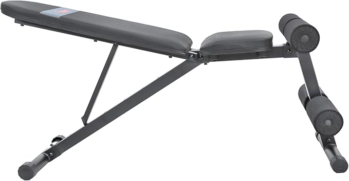 Sunny Health & Fitness Compact Premium Incline Bench Press Bar Rack Set & Optional Leg Extension Developer, Preacher Curl for Solid Strength Training Home Gym