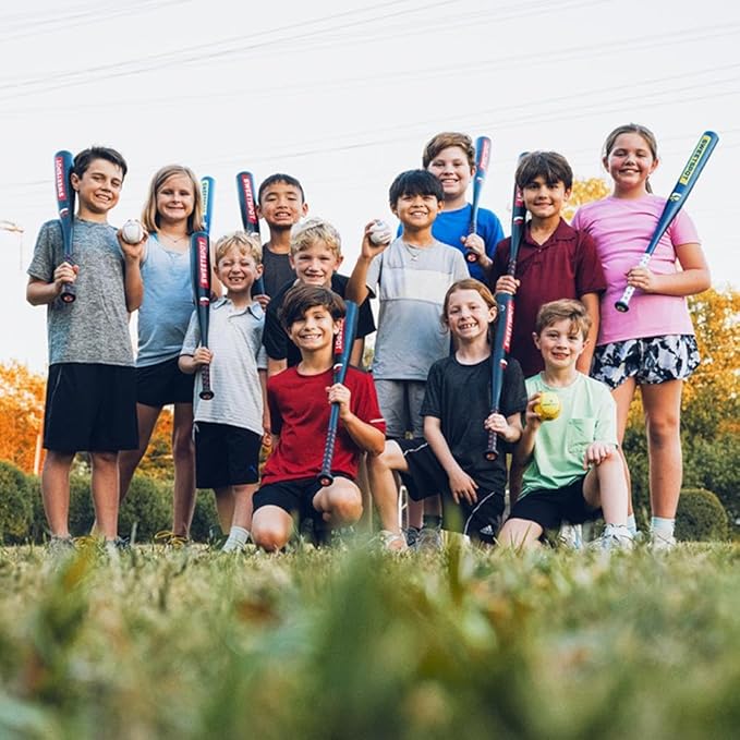 SweetSpot Plastic Bat and Ball Combo Set | Backyard Baseball Set for Youth, Kids, Teens, and Adults