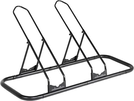 CyclingDeal Bike Rack Floor Parking Bike Stand for up to 6 Bicycles | Indoor, Home & Garage Storage Rack | Stable & Secure Bicycle Stand w/Tire Grooves Up to 29", Holding Plates & Custom Spacing