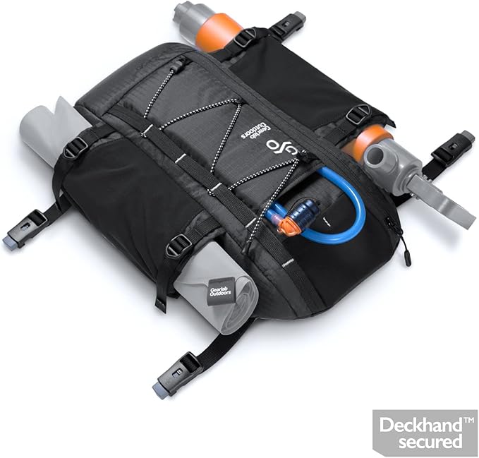 Gearlab Deck Pod 2 - Kayak Deck Bag, Deckhand system (Holds Paddle Float, Bilge Pump)