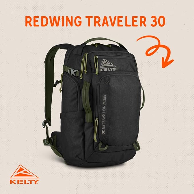 Kelty | Redwing Traveler Backpacks, Travel Pack for Adventure Travel | Burnt Olive & Black