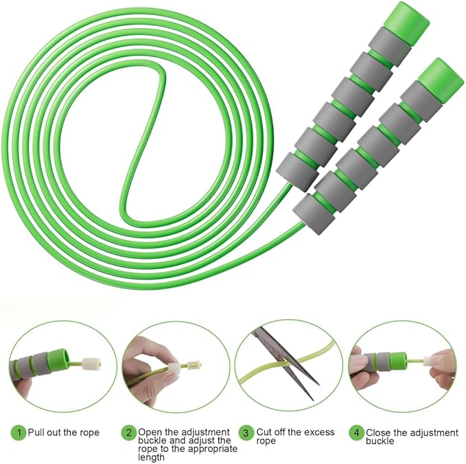 Adjustable Jump Ropes for Kids & Teens - Colorful Skipping Ropes with Soft Foam Handles - Ideal for Outdoor & Indoor Play, Fun Games Activity, Fitness, Exercise, and Party Favors