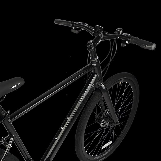 AVASTA Jupiter 700C Road Adult Step-Over Hybrid Cycling Bike Bicycle, Aluminum Frame, 21-Speed, Dual Disc Brakes, Multpile Colors for Men Woman Male Female