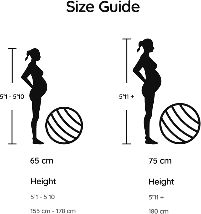 BABYGO Birthing Ball - Pregnancy Yoga Labor & Exercise Ball & Book Set Trimester Targeting, Maternity Physio, Birth & Recovery Plan Included Anti Burst Eco Friendly