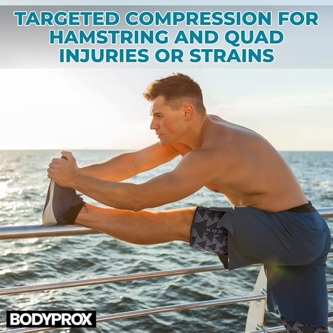 Thigh Compression Sleeve(1 Pair), Hamstring Compression Sleeve for Men and Women