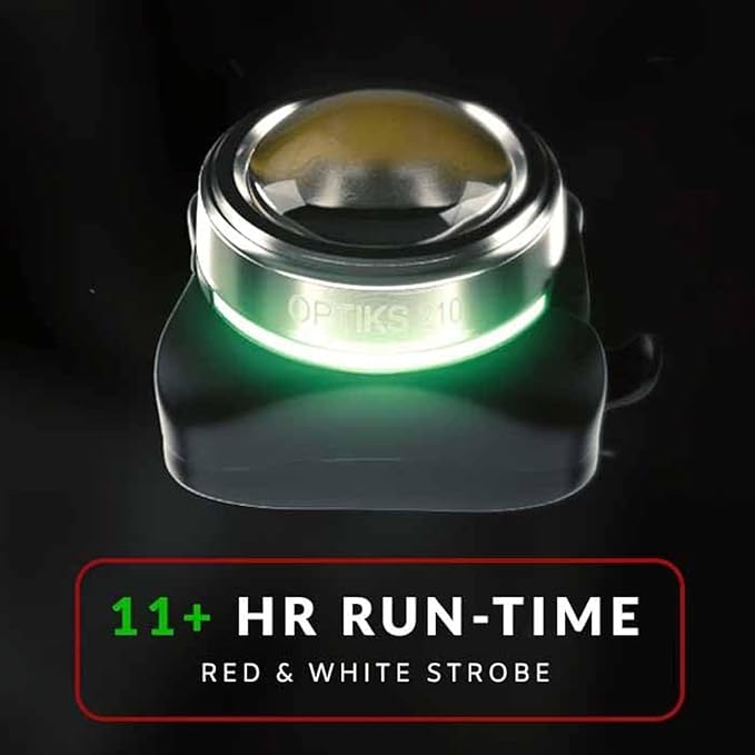 OPTIKS 210 Front & Rear LED Bike Light USB Rechargeable Compact Super Bright Optical Lens Bicycle Scooter Lights for Night Riding