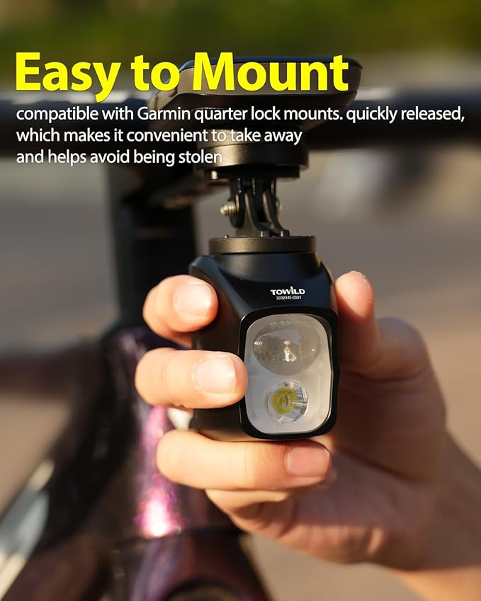 TOWILD DL1700 Bike Lights for Night Riding,1700LM Dual Light Source Super Bright Bicycle Headlight,Waterproof Bike Front Light for Mountain Road Cycling