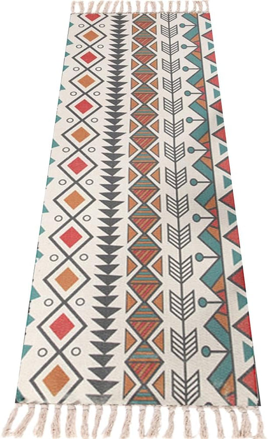 nuveti Cotton Yoga Mat - Absorbent, Grippy Tight Weave, Ashtanga & Hot Yoga Rug, Helps with Slippery Hands & Feet