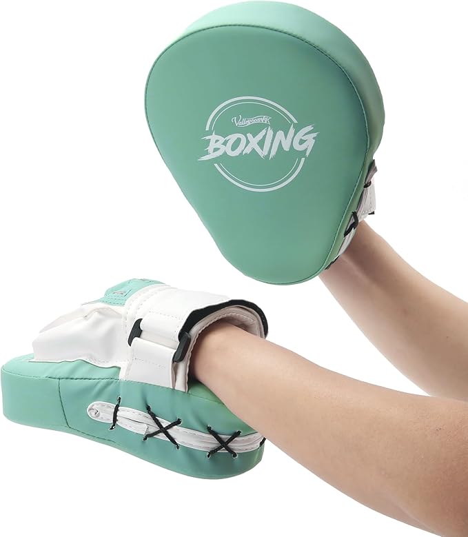 Valleycomfy Boxing Curved Focus Punching Mitts- Leatherette Training Hand Pads