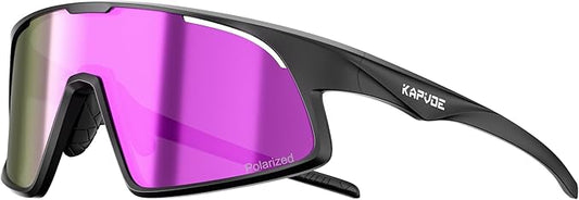 KAPVOE Polarized Cycling Glasses Men Women Sports Sunglasses for Mountain Bike Running Fishing Baseball K383