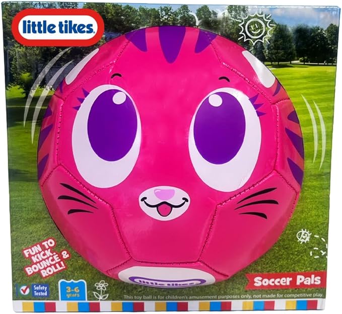 Little Tikes Kitty Soccer Ball – Soft, Lightweight Toddler Soccer Ball for Indoor & Outdoor Play – Designed for Ages 36+ Months