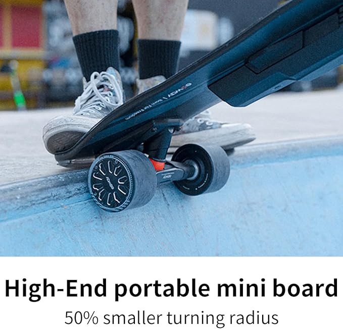 Exway Wave Belt 99Wh Electric Skateboards with Remote, Top Speed of 23 Mph, Quick-Swap Battery, 440 LBS Max Load, IP55 Waterproof, Mini Cruiser for Adults & Teens (W1)
