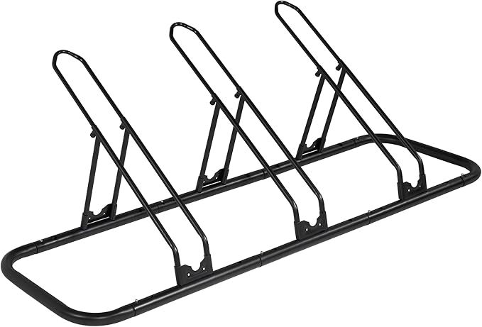 CyclingDeal Bike Rack Floor Parking Bike Stand for up to 6 Bicycles | Indoor, Home & Garage Storage Rack | Stable & Secure Bicycle Stand w/Tire Grooves Up to 29", Holding Plates & Custom Spacing