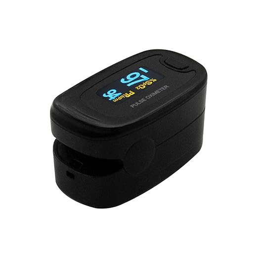 CONTEC CMS50NA Pulse Oximeter Fingertip Blood Oxygen Saturation Monitor SpO2 and PR Value Waveform Blood Oxygen Neck/Wrist Corda, Black