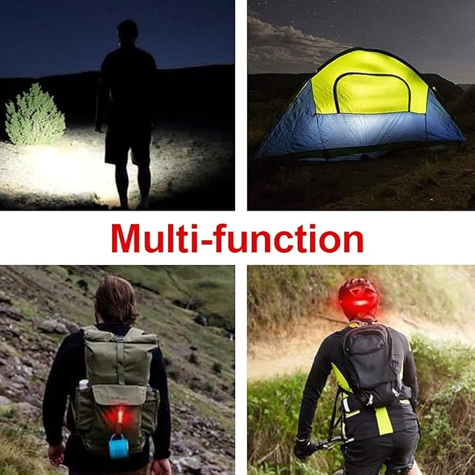 Super Bright Bike Lights for Night Riding,Bike Lights Front and Back,3 LED USB Rechargeable Bicycle Light,Bike Headlight with Power Bank Function,IPX5 Waterproof,3+5 Light Modes