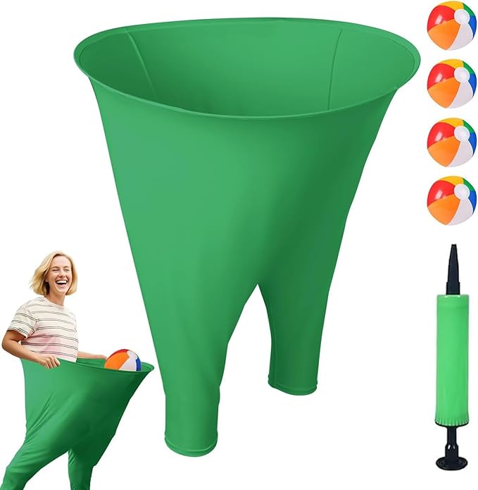 Granny Pants Yard Game Sets, 2025 New Outdoor Party Granny Pants with 4 Bouncy Balls and 1 Pump for Family Reunion Games, Backyard Gatherings & Team Games