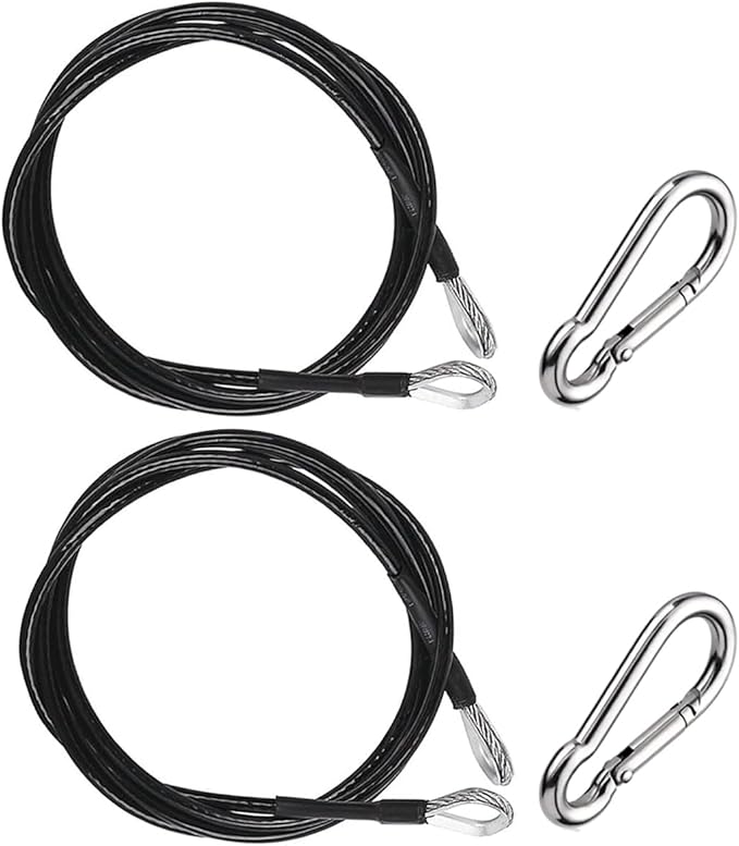 2 Pack 39 Inch Fitness Extension Cable,Fitness Extension Rope Attachments Home Gym Cable Pulley System Fitness Cable for Tricep Pull Down and Leg Exercise Home Gym Machine Accessories