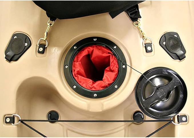 Hatch Cover Deck Plate ABS Easy Install Accessories Hatch Cover with Red Waterproof Bag and Fasteners for Kayak Boat Fishing Rigging