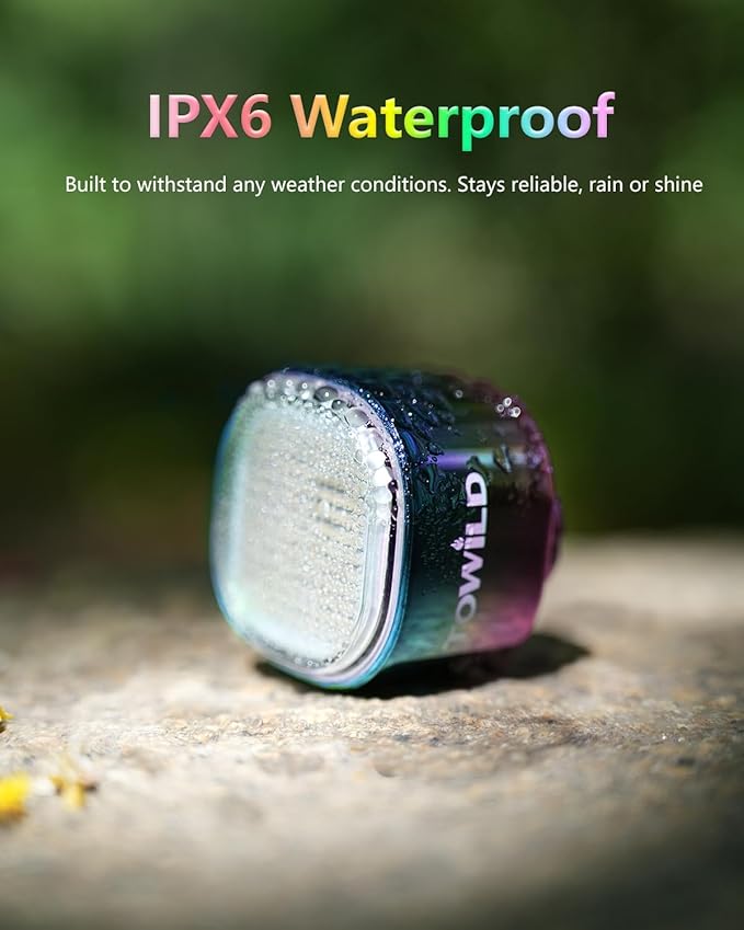 TOWILD TL08 Bike Tail Light, Customized Patterns Full-Color Bike Rear Light, Brake Sensing, USB-C Rechargeable, IPX6 Waterproof