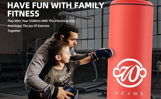 Punching Bag with Stand Heavy Boxing Bag with Suction Cup for Adult,Stand Kickboxing Bag for Home 70'' Freestanding Punching Bag