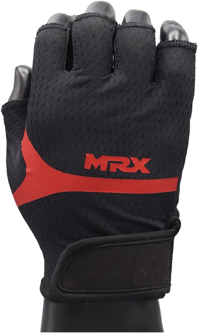 MRX Weight Lifting Gloves for Women Breathable Workout Gloves Anti Slip Padded Shock-Absorbing Extra Grip Palm Protection Half Finger Exercise Gloves for Gym, Cycling, Training, Weightlifting