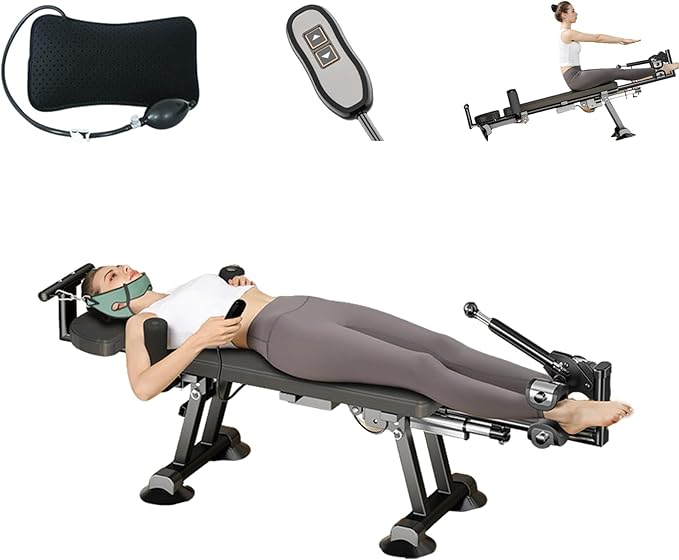Fitness Full Body Traction Bed, Massage Cervical Traction Bench & Lumbar Traction Bed, Lumbar Decompression Table, Alternative Inversion Traction Table
