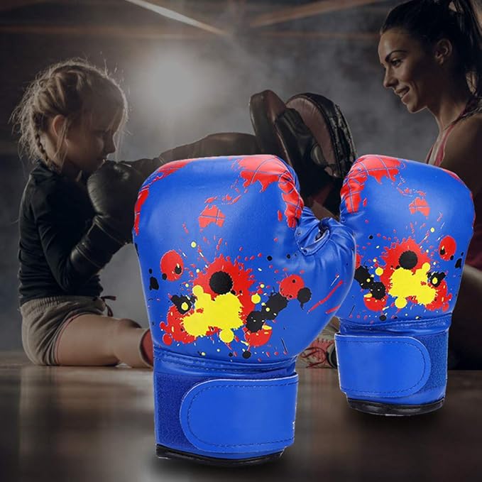 Boxing Gloves for Kids 2-11, PU Kids Boxing Gloves for 3-8 Years, Toddler Boxing Glove with EVA Sponge Filling, Comfortable Boxing Glove for Toddlers Girls and Boys (Blue)
