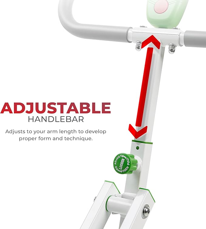 Sunny Health & Fitness Row-N-Ride Squat Assist Trainer, Foldable & Easy Setup Exercise w/Adjustable Resistance, Home Training Machine for Arm, Glute & Leg Workout, Optional Free SunnyFit App Connect