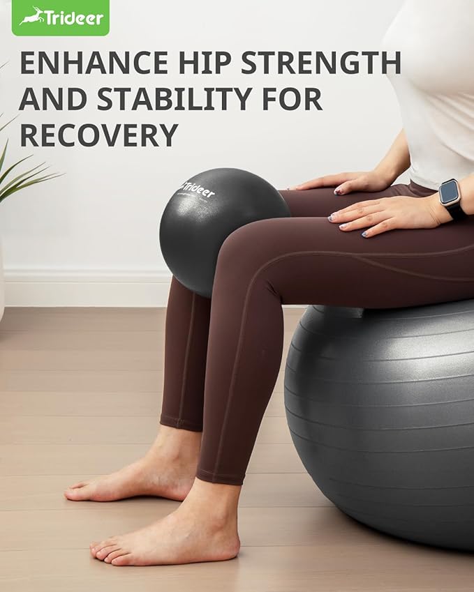 Trideer Pilates Ball - 9 Inch Core Ball for Physical Therapy, Yoga, Stability & Workout - Office & Home Gym