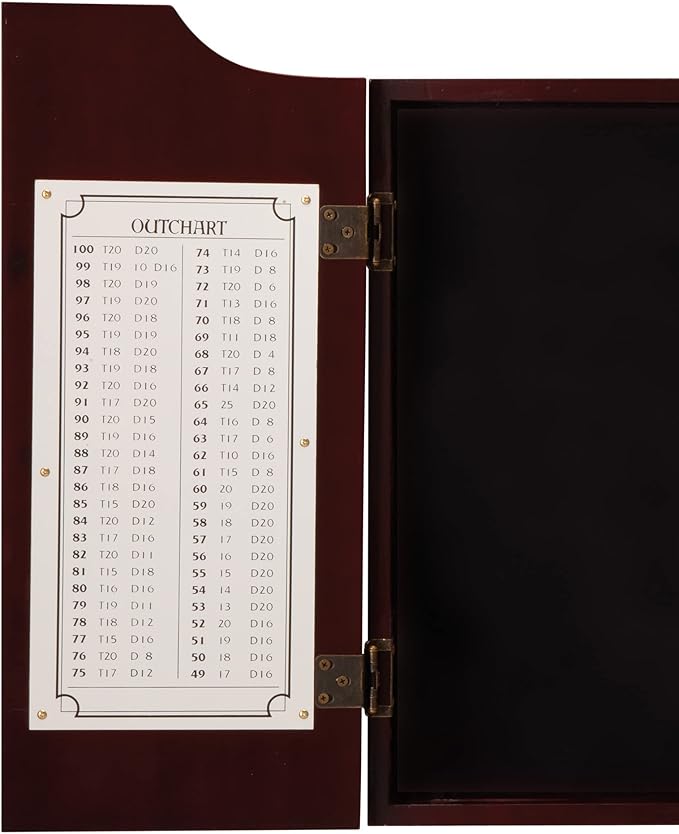 Viper Hudson Sisal/Bristle Steel Tip Dartboard Cabinet, Mahogany Finish