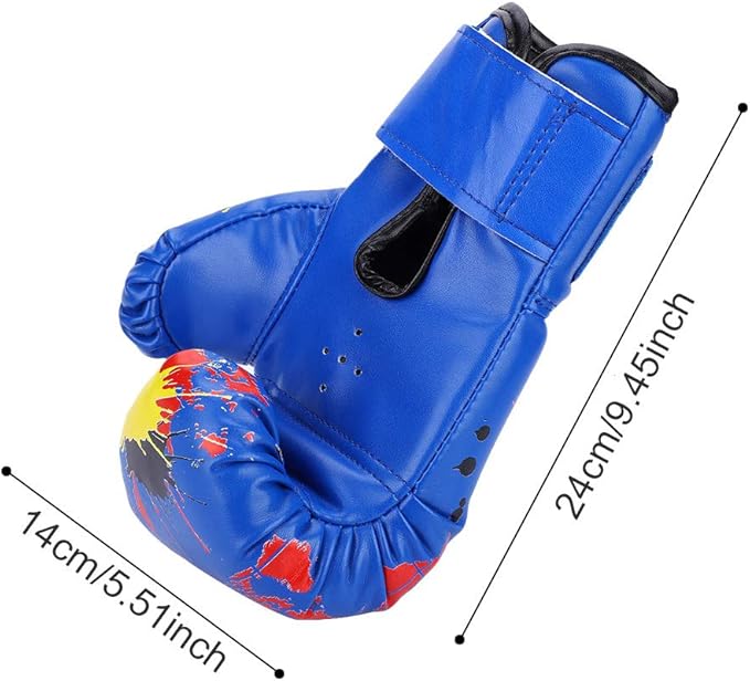 Boxing Gloves for Kids 2-11, PU Kids Boxing Gloves for 3-8 Years, Toddler Boxing Glove with EVA Sponge Filling, Comfortable Boxing Glove for Toddlers Girls and Boys (Blue)