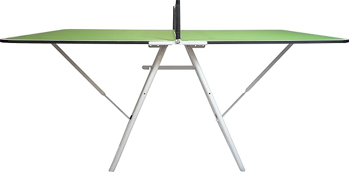 Butterfly Family Mini Ping Pong Table | 1 Piece Portable Ping Pong Table for Tailgating Games | 2ft Height | Great Ping Pong Table for Small Kids | Adjust Angles for Slower Play, Green (TFAMGN)