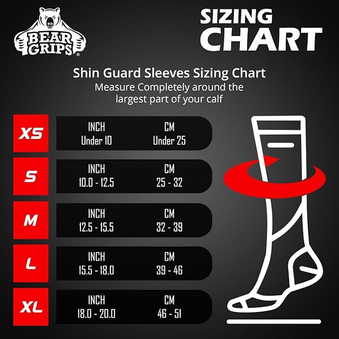 Bear Grips Deadlift Shin Guards - Breathable Gym Equipment Rope Climbing Shin Guard for Men and Women - Injury Prevention Calf Support Shin Guard Sleeves for Ultimate Shin Protection