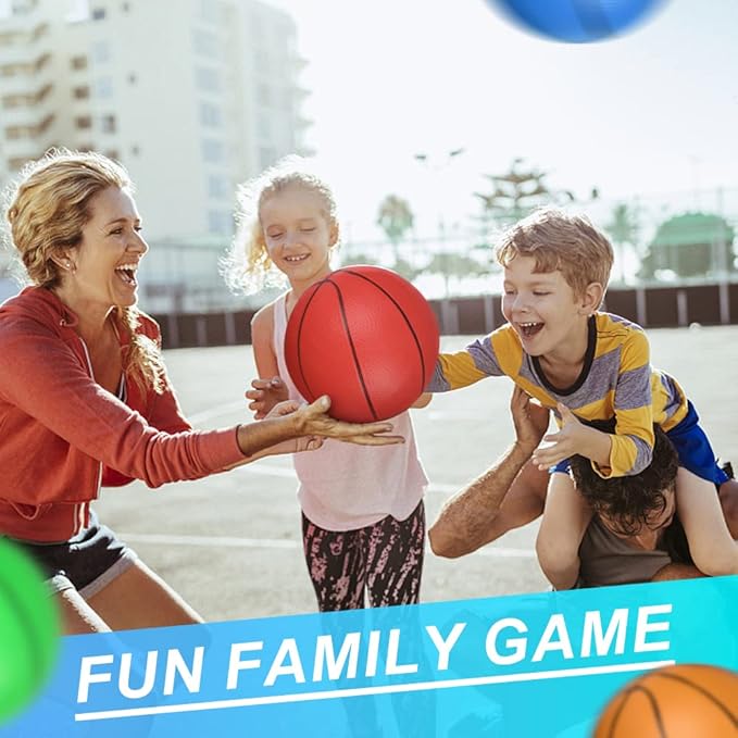Mini Toy Basketballs, Small 6 Inch Replacment Ball for Indoor Mini Basketball Hoop, 6" Small Replacement Basketball, Toddler Balls, Beach Sand Toy Rubber Ball for Inflatable Pool Hoop Kids Adult